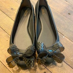 Melissa Shoes / Good Condition / Size 9 / Black with Bows
